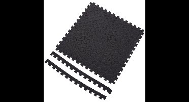 18x Foam vloermat/zwembad tegels antraciet/zwart 40 x 40 cm