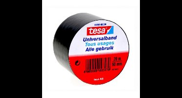 1x Tesa Universalband isolatietape zwart 20 mtr x 5 cm klusbenodigdheden