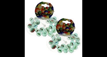 2 Netjes glazen gekleurde knikkers 42 stuks