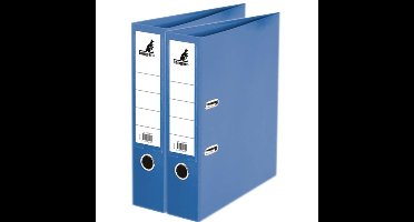 2x Ringband mappen/ordners blauw 75 mm A4