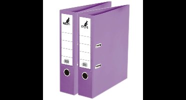 2x Ringband mappen/ordners paars 75 mm A4