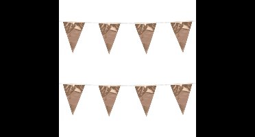 2x Stuks Boland PE vlaggenlijn - 10m - Rose goud - Universeel Thema