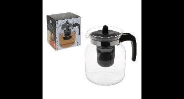2x stuks glazen theepot met infuser 1,5 liter - Action products