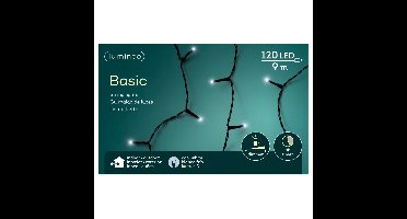 2x stuks kerstverlichting helder wit buiten lichtsnoer 120 lampjes