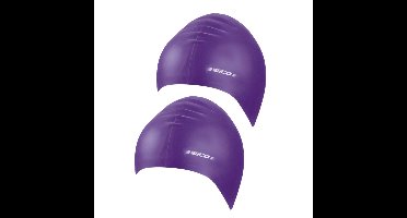 2x stuks latex badmutsen paars voor volwassenen