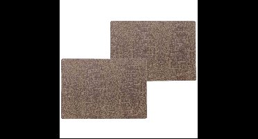 2x stuks stevige luxe Tafel placemats Coko bruin 30 x 43 cm