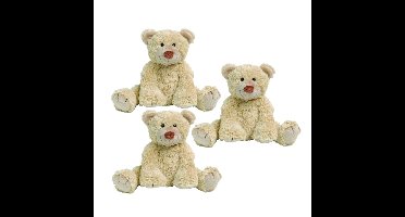 3x stuks happy Horse beige pluche knuffelbeer Boogy 35 cm