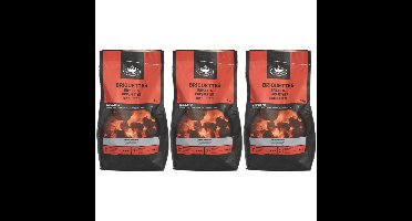 3x zakken houtskool briketten 3 kilo