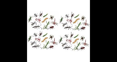 48x Plastic speelgoed insecten