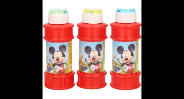 4x Disney Mickey Mouse bellenblaas flesjes met bal spelletje in dop 175 ml voor kinderen