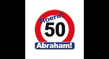 50 jaar verjaardag stopbord - Dia 50 cm - Leeftijd feestartikelen - verkeersbord - Karton