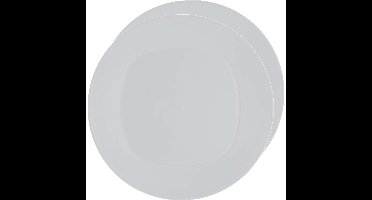 8x Stuks onbreekbare kunststof ontbijt/dinerbordjes - wit - 24 cm