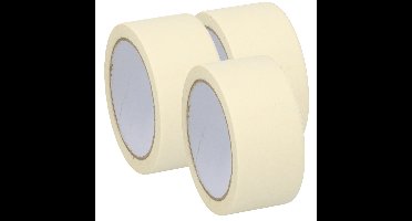 Afplaktape/schilderstape - 3x - wit - 48mm x 25m - voor binnen/buiten