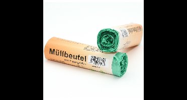 Afvalzakken/vuilniszakken - 30x - 30 liter - groen - incl. handvaten