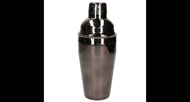 Alpina Cocktailshaker - 550 ml - zwart - RVS - Bar - Cocktails maken
