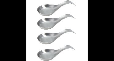 Amuselepel voor serveren kleine hapjes - 12x - rvs - 20 cm