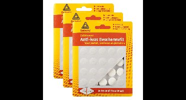 Anti-krasvilt - 60x - wit - 17 mm - rond - zelfklevend - meubel beschermvilt