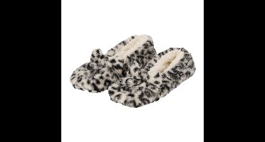 Apollo Ballerina sloffen - maat 37/39 - wit - luipaard print - pantoffels - antislip zool