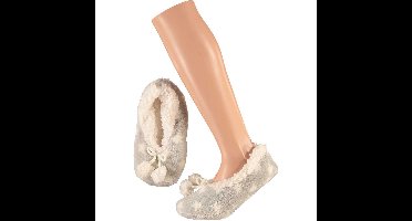 Apollo Ballerina sloffen/pantoffels sterren - kinderen - grijs/wit - maat 31-33