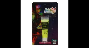 Atosa grimeer schmink - Glow in the Dark - neon geel - 14 gram - carnaval/verkleed thema