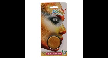 Atosa grimeer schmink metallic - goud - 7 gram - carnaval/verkleed thema
