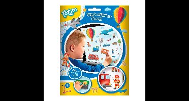 Auto raamstickers verkeer - reizen thema 55 stuks - in de auto op reis - voor kinderen