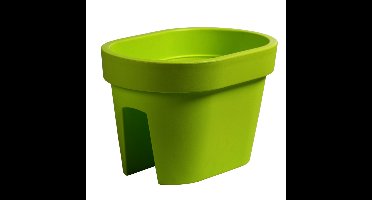 Balkon plantenpot/bloempot - lime groen - 40 x 27 x 25 cm - 12 liter - kunststof