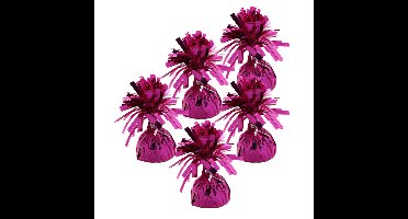 Ballon gewichtjes - 10x - fuchsia - 170 gram - gewichtjes voor helium ballontrosjes