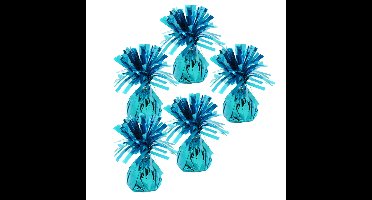 Ballon gewichtjes - 10x - lichtblauw - 170 gram - gewichtjes voor helium ballontrosjes