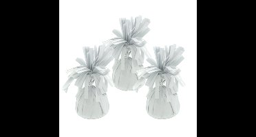Ballon gewichtjes - 3x - wit - 170 gram - gewichtjes voor helium ballontrosjes