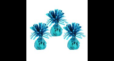 Ballon gewichtjes - 5x - lichtblauw - 170 gram - gewichtjes voor helium ballontrosjes
