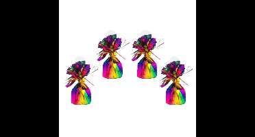 Ballon gewichtjes - 8x - regenboogkleur - 170 gram - gewichtjes voor helium ballontrosjes