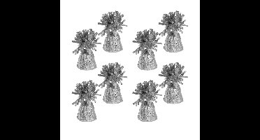 Ballon gewichtjes - 8x - zilver/glitter - 170 gram - gewichtjes voor helium ballontrosjes