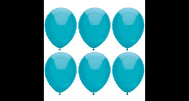 Ballonnen verjaardag/thema feest - 200x stuks - turquoise blauw 29 cm