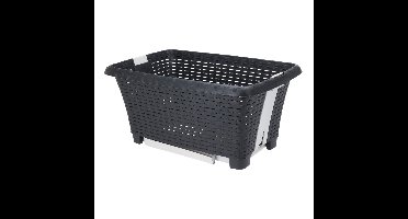 Bathroom solutions wasmand op poten - antraciet - 38 liter - 39 x 59 x 29 cm - Wasgoedmanden