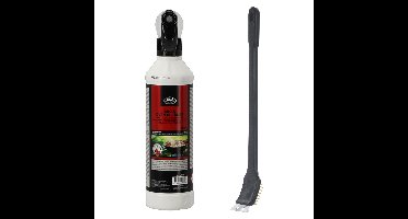 BBQ reinigingsset - barbecue schoonmaakborstel - reiniging spray