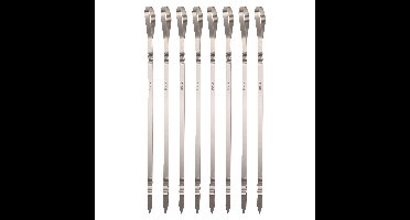 BBQ spiezen - 32x stuks - RVS - 41 cm - vleespennen voor vlees - barbecue accessoires