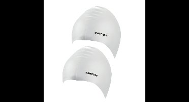 Beco badmuts voor volwassenen - 2x stuks - wit - latex - voor intensief gebruik