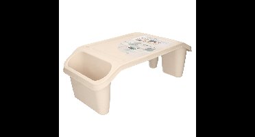 Bedtafel - kunststof - beige - L60 x B30 x H21 cm - dienblad