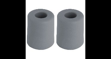 Benson Deurbuffers / deurstoppers rubbers - 2x - grijs - 35 x 30 mm - met schroefbevestiging