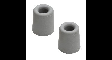 Benson Deurbuffers / deurstoppers rubbers - 2x - grijs - 60 x 40 mm - met schroefbevestiging