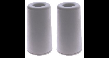 Benson Deurbuffers / deurstoppers rubbers - 2x - grijs - 75 x 40 mm - met schroefbevestiging
