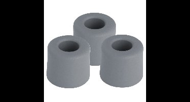 Benson Deurbuffers / deurstoppers rubbers - 3x - grijs - 30 x 25 mm - met schroefbevestiging