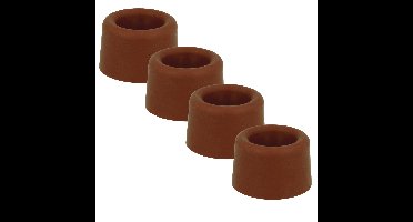 Benson Deurbuffers / deurstoppers rubbers - 4x - bruin - 40 x 25 mm - met schroefbevestiging