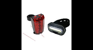 Benson Fietsverlichting set - voor/achterlicht fiets - LED en Laser