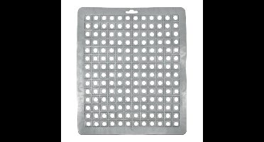 Benson Gootsteenmat - vierkant - grijs - 25 x 29 cm - spoelbakmat - bescherming