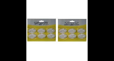 Benson Handdoekhaakjes - 12x - wit - zelfklevend - ovaal - kunststof - ophanghaakjes