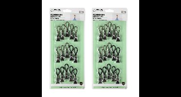Benson Handdoekhaakjes - zwart - 30x - handdoekclips - ophanghaakjes
