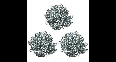 Benson Ketting - 3x - voetkettingen - kettingschakels - staal - 3 meter - 3mm - Handelsketting