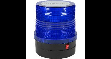 Benson LED zwaailamp - blauw - 2.4W - strobe licht - magnetisch - batterijvoeding